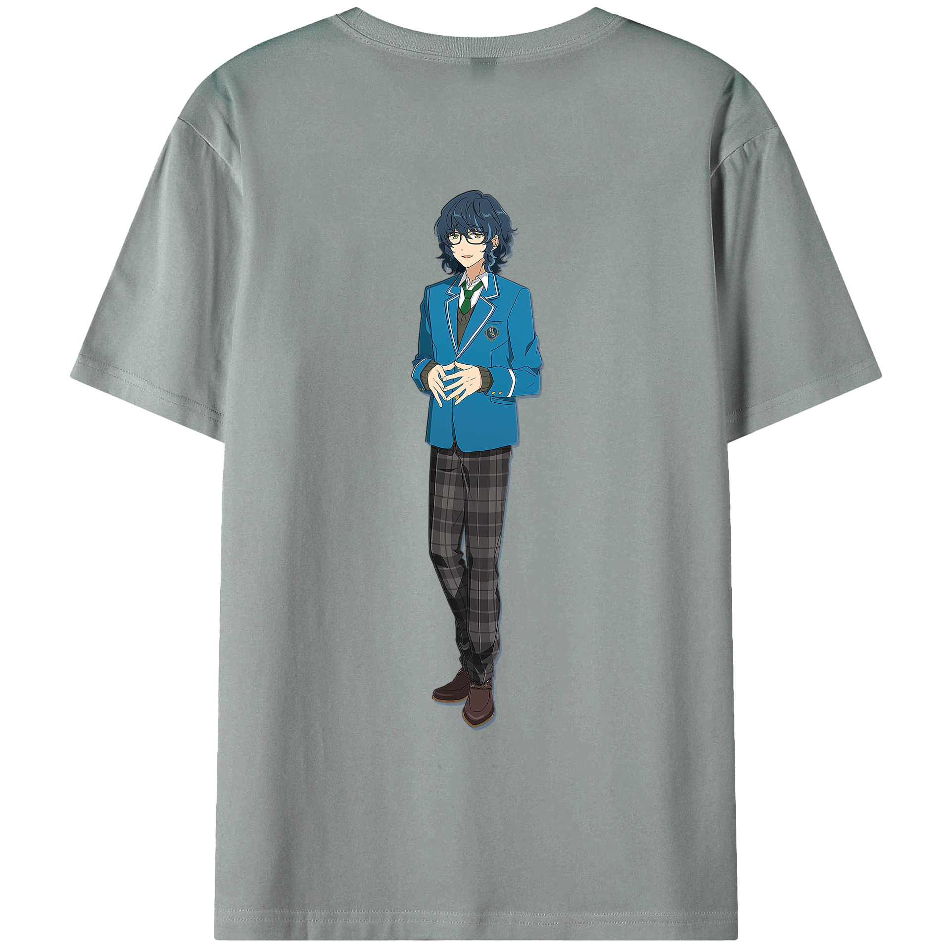 （画像用） あんさんぶるスターズ! Ensemble Stars 綿100％ メンズ半袖Tシャツ（バックプリント） 通気性